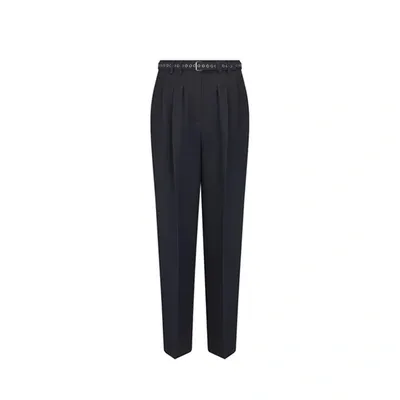 Dior Wool And Silk Pants In Gray