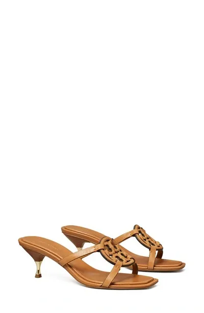 Tory Burch Miller Bombé Kitten Heel Sandal In Caramel Corn