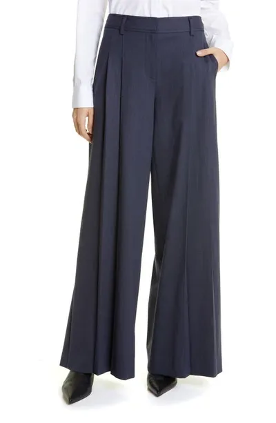 Twp Women's New Didi Ultra Wide-leg Pleated Pants In Midnight