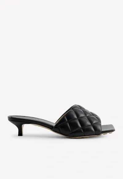 Bottega Veneta 45 Padded Mules In Lamb Skin In Black