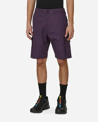 Stone Island Stellina Cargo Shorts Ink In Black