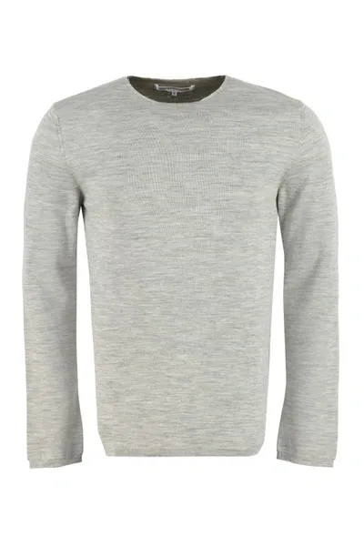 Comme Des Garçons Long Sleeve Crew-neck Sweater In Grey