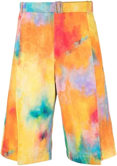 Etudes Studio Tie-dye-print Pleated Wide-leg Shorts In Multicolor