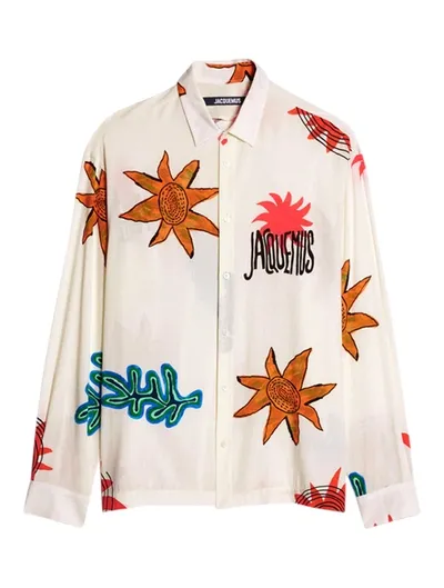 Jacquemus Baou Shirt In Ivory,multicolor