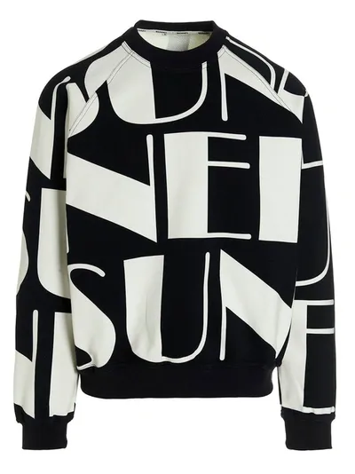 Sunnei Logo-print Long-sleeve Sweatshirt In Multicolour