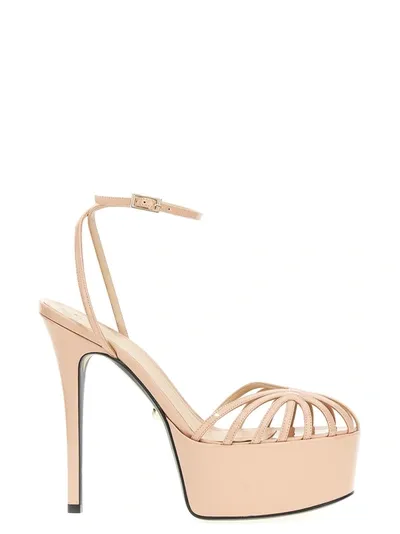 Alevì Clio Sandals In Beige