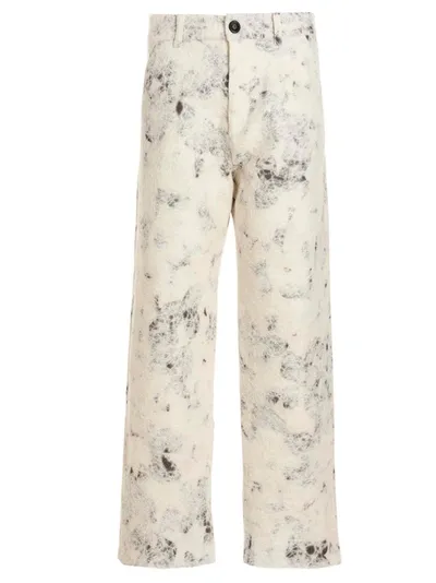 Vitelli 'textured Wide Leg Work Trousers' In White