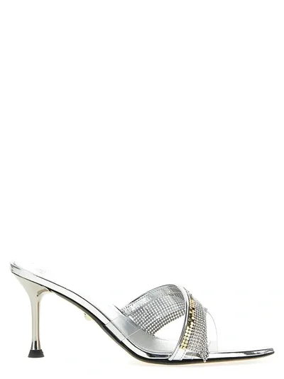 Alevì Elastic Sandals In Silver