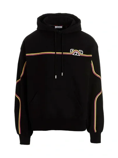 Gcds Waved Logo Hoodie In Negro