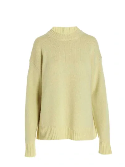 Jil Sander Crewneck Sweater In Yellow