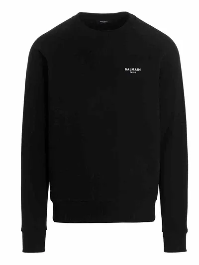 Balmain Felpa-xl Nd  Male In Eab Noir/blanc