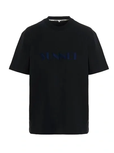 Sunnei Logo T-shirt In Blue