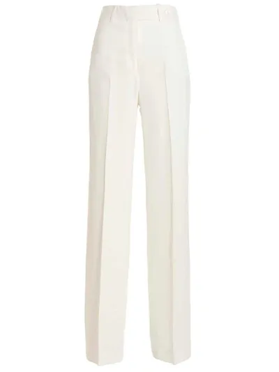 Kiton Viscose Palazzo Pants In White