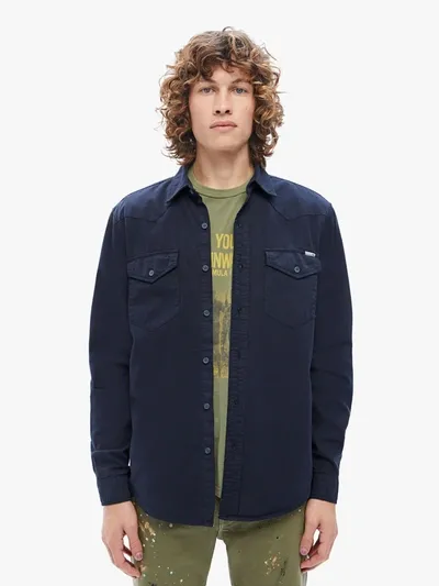 Mother The City Slicker Deep Shirt In Navy