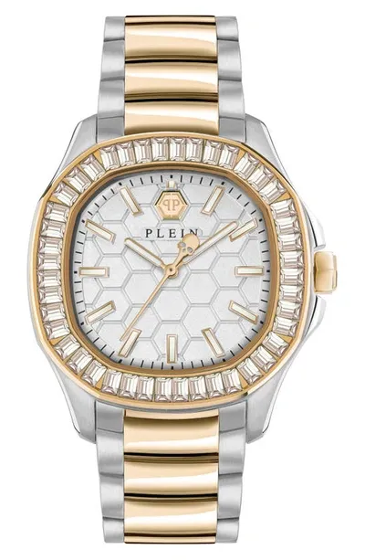 Philipp Plein Spectre Bracelet Watch, 38mm X 45mm In Two Tone