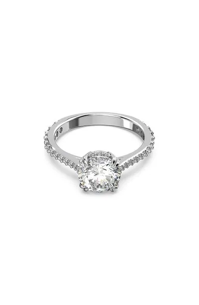 Swarovski Women's Constella Rhodium-plated & Crystal Cocktail Ring