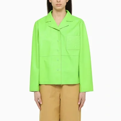 Loewe Green Nappa Bowling Shirt