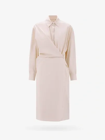 Lemaire Dress With Twist Detail In Cream