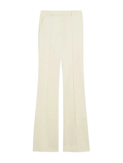 Sportmax Formia Long Flared Trousers In Beige