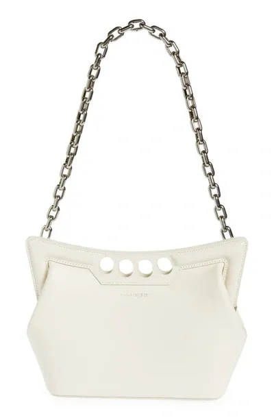 Alexander Mcqueen The Peak Curved Mini Bag In Ivory