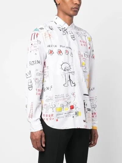 Junya Watanabe Shirt In White,multicolor