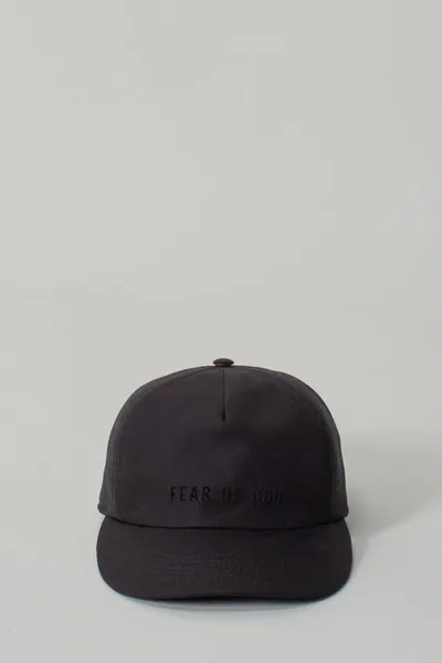 Fear Of God Mens Off Black Eternal Logo-embellished Cotton Baseball Cap