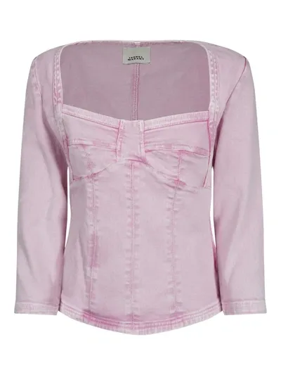 Isabel Marant Vanio Shirt In Pink & Purple