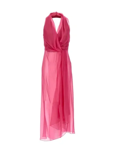 Alberta Ferretti Chiffon Top Tops Fuchsia