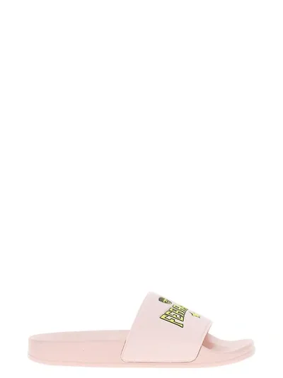 Chiara Ferragni Brand Logo Slides Sandals Pink