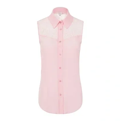 Gucci Pale Pink Silk Classic Top