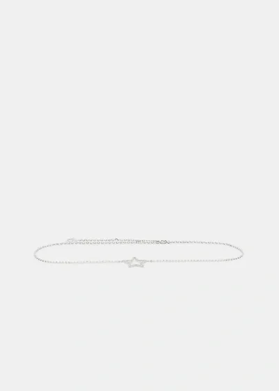 Alessandra Rich Crystal-embellished Star-charm Belt In Silver