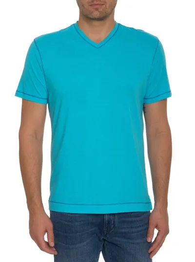 Robert Graham Eastwood T-shirt In Aqua