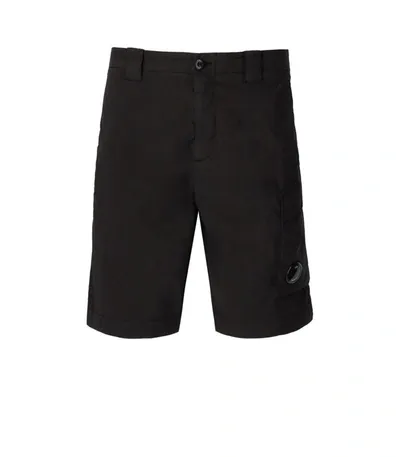 Cp Company X Clarks 50 Fili Stretch Black Cargo Bermuda Shorts