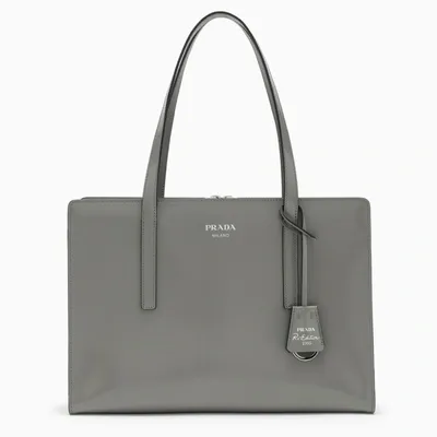 Prada Marble Brushed Leatherre-edition 1995 Medium Bag In Grey