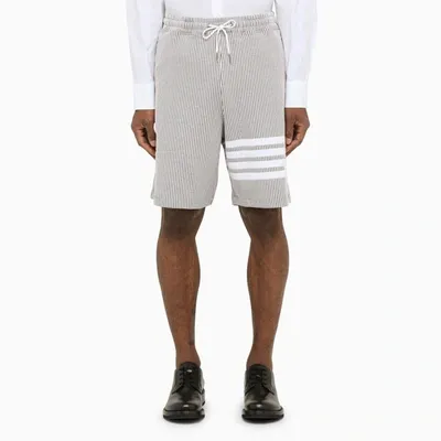 Thom Browne Grey Striped Bermuda Shorts