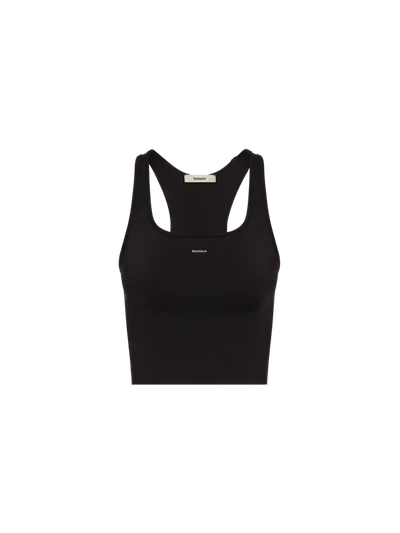 Pangaia Women's Plant-stretch Compressive Ribbed Tank Top In Black