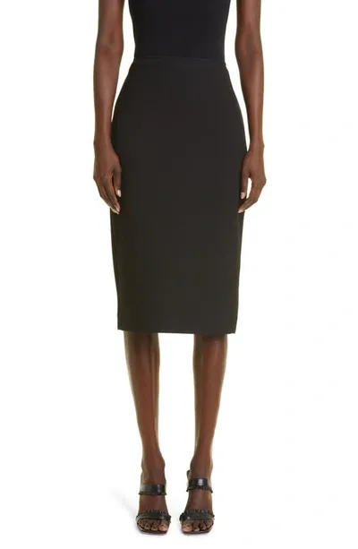 St John Stretch Crepe Skirt In Black