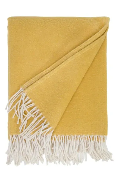 Pom Pom At Home Billie Throw Blanket In Mustard