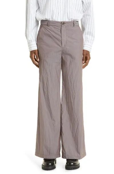 Our Legacy Wide-leg Cotton Trousers In Antique Lavender