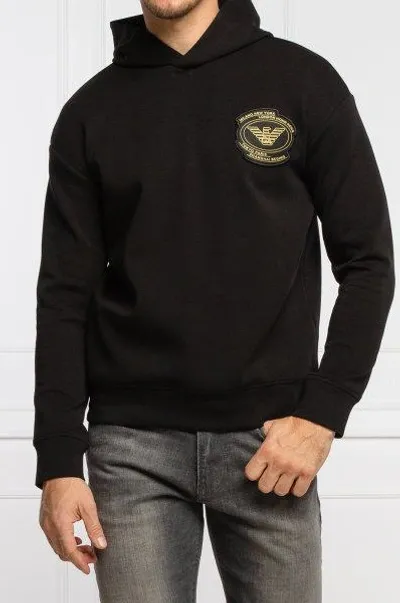 Emporio Armani Sweatshirt Hoodie In Black