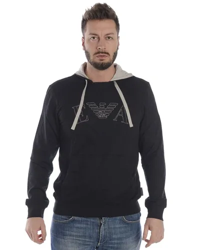 Emporio Armani Sweatshirt Hoodie In Black