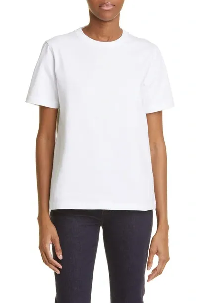 Burberry Ekd Print Cotton T-shirt In White