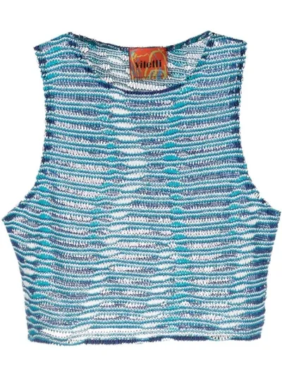 Vitelli "wave Jacquard Doomboh®" Tank Top In J11 Azul Blend