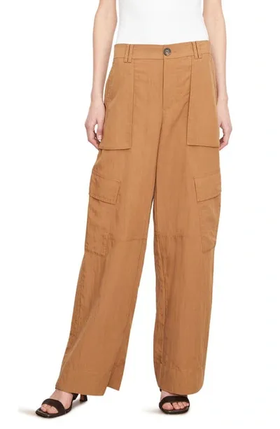 Vince Wide-leg Tencel Cargo Pants In Nile