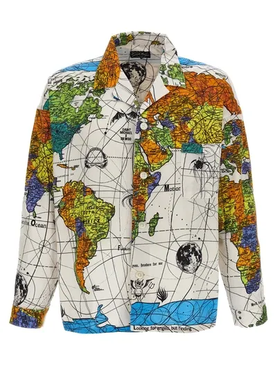 Saint Mxxxxxx World Map Shirt In Multicolor