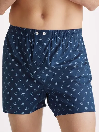 Derek Rose Men's Nelson 95 Ski-print Boxers In Navy