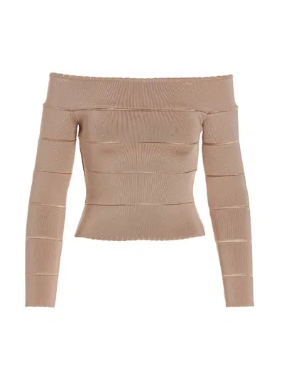 Alexandre Vauthier Off-shoulder Top In Rosado