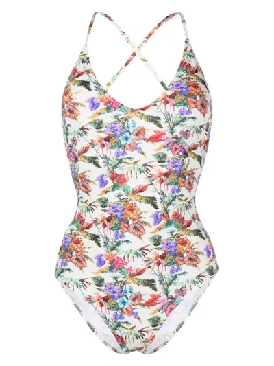 Anjuna Mara Floral-print Scoop-neck Swimsuit In Multicolor