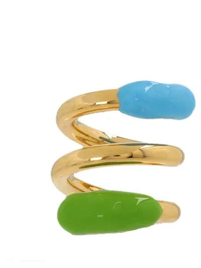 Sunnei 'fusillo Double' Ring In Multicolor