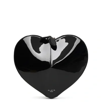 Alaïa Le Coeur Black Patent Crossbody Bag